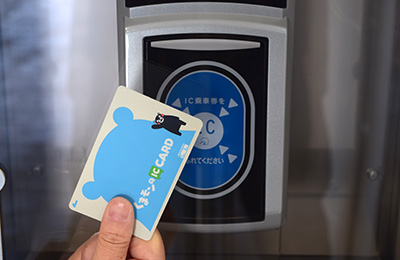 熊本電鉄(菊電)への乗車時